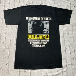 Vintage Douglas vs Holyfield Boxing championship 1990 Las Vegas tee shirt size L